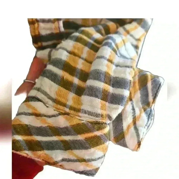 Free People Womens Gauzy Flannel Long Sleeve Button Down Top XS - Picture 9 of 14